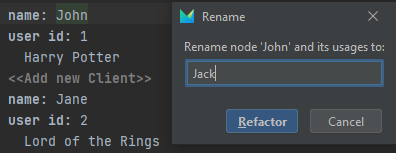 rename node popup