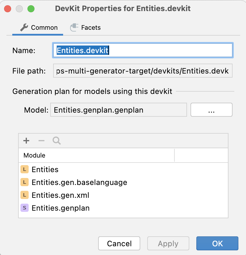 devkit properties